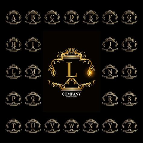 Premium Vector Collection Initial Alphabet With Luxury Ornament