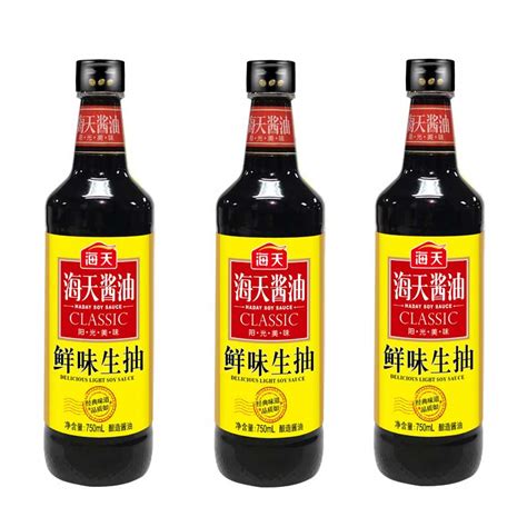 酿造厨房调味品家常炒菜凉拌酱油瓶装海天750ML酱油