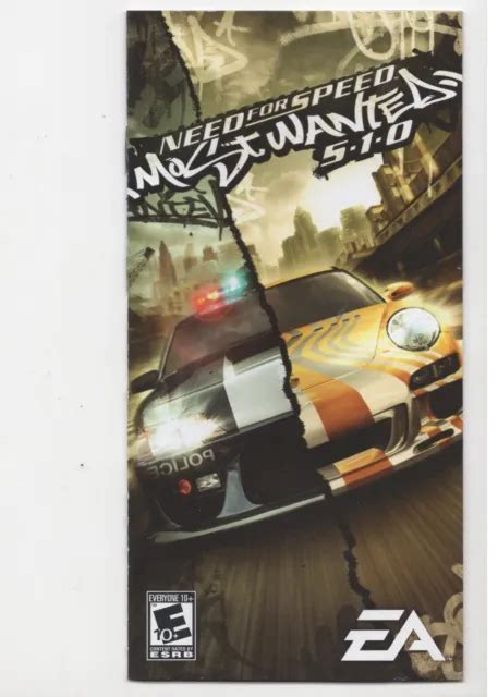 Need For Speed Most Wanted Psp Manuel Seulement Ins Rer Livret