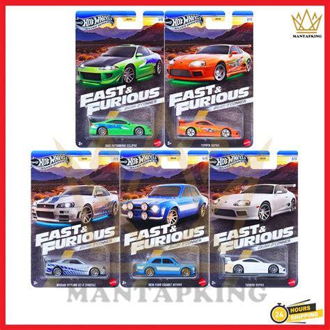 Hot Wheels Fast And Furious Brian O Conner Mitsubishi Eclipse Toyota Supra Nissan Gtr