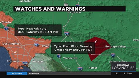 Flash Flood Warning For Several Areas In Inland Empire YouTube