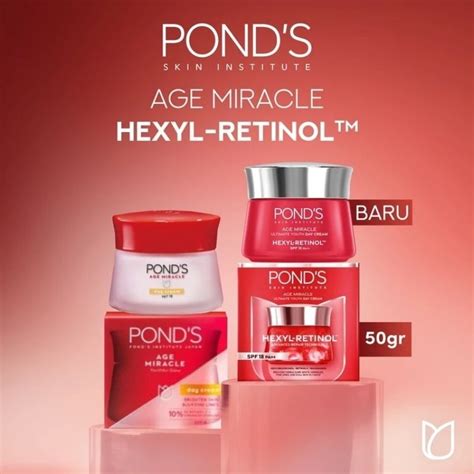 Jual Ponds Age Miracle Hexyl Retinol Day Night Cream Gr Kemasan