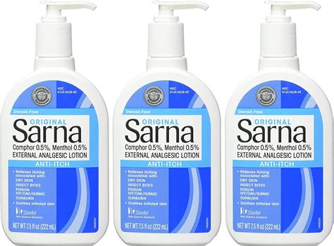 Sarna Anti Itch Lotion Original 7 5 Fl Oz Pack Of 3 7 5 Fl Oz Pack Of 3 Original Pack Of 3