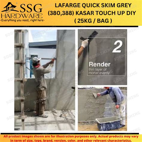 Ssg400 Simen Skem Simen Halus Simen Kasar 25kg Lafarge Quick Skim Grey