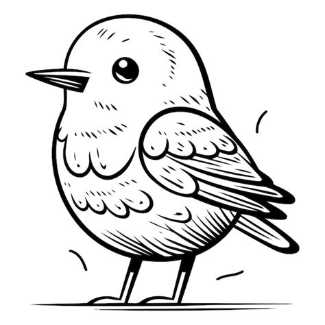 Illustration vectorielle d un mignon oiseau bleu de dessin animé sur un