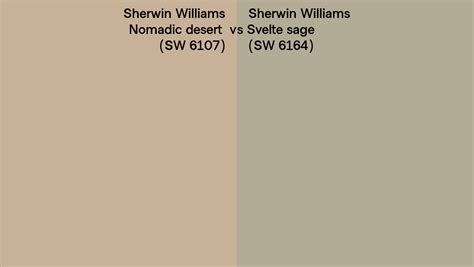 Sherwin Williams Nomadic Desert Vs Svelte Sage Side By Side Comparison