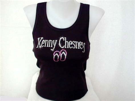 Kenny Chesney Flip Flop Concert Tour Swarovski Crystal Rhinestone T Shirt