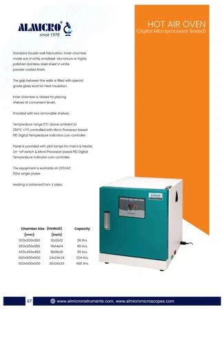HOT AIR OVEN Digital Microprocessor Based At Rs 30000 Hot Air Oven In Ambala ID 2852754024255
