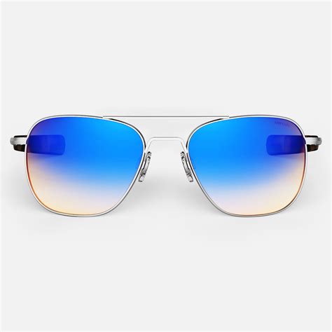 Aviator Matte Chrome Sunglasses Randolph Usa