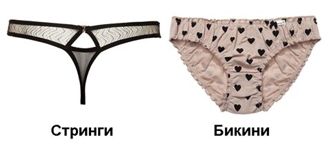Чем отличаются стринги от бикини, описание моделей