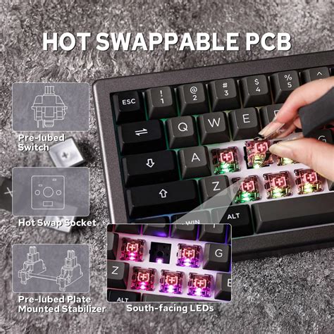 Mua Epomaker Ek Gasket Nkro Mechanical Keyboard Hot Swappable Triple Mode Gaming Keyboard
