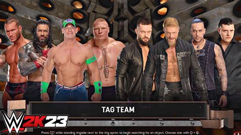 Wwe 2k23 Team John Cena Brock Lesnar Roman Reigns And Randy Orton Vs Edge