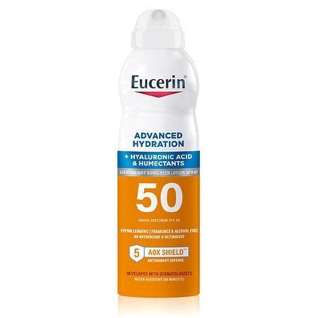 Eucerin Advanced Hydration Sunscreen Spray Spf Oz Reviews