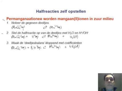 Zelf Halfreacties Opstellen Youtube