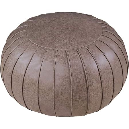 Amazon RISEON Boho Handmade Faux PU Leather Moroccan Pouf