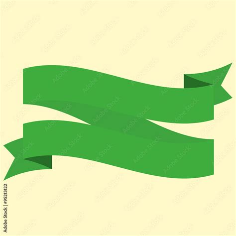 Green ribbon banner Stock Vector | Adobe Stock