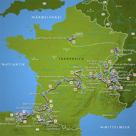 Tour De France 2023 Etappen Karte