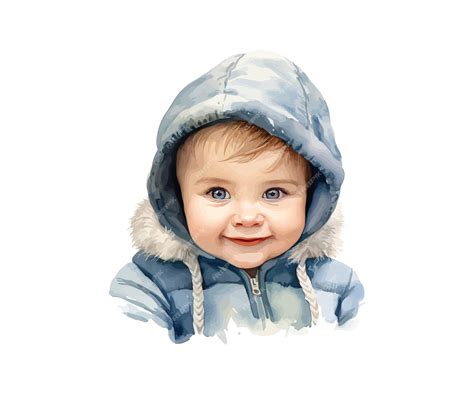 Premium Vector Watercolor Portrait Of Baby Vector Illustration Design