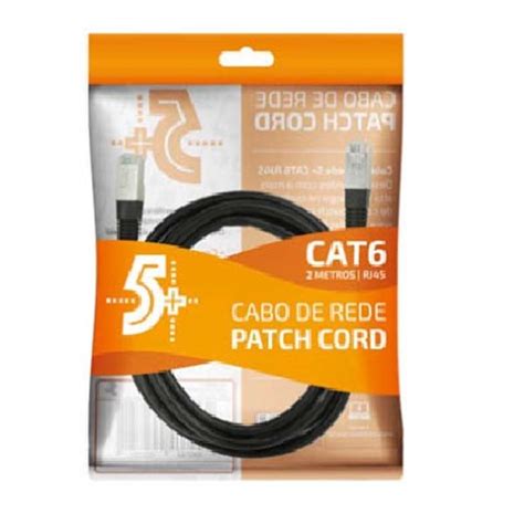 Cabo De Rede Patch Cord Cat Blindado M Preto E X Comercial