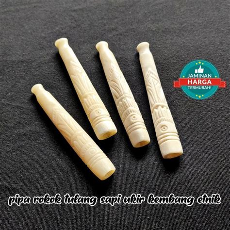 Jual PIPA ROKOK TULANG UKIR DAUN ETNIK MODERN Di Lapak RZM SHOP