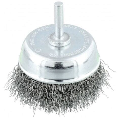 Brosse a boisseau Acier 6mm 75mm grob ondulé Osborn