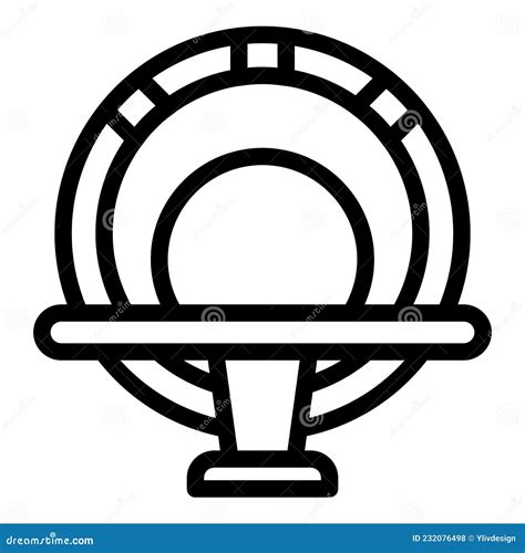 Xray Mri Icon Outline Vector. Magnetic Tomography Stock Vector