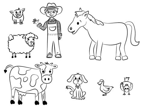 Animais Fazendinha Para Colorir - 5