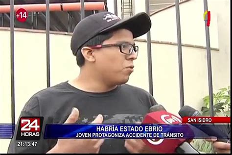 San Isidro Joven Que Habría Estado Ebrio Protagoniza Accidente De