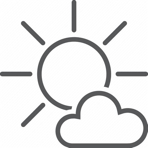 Cloud Mostly Sun Sunny Weather Icon Download On Iconfinder