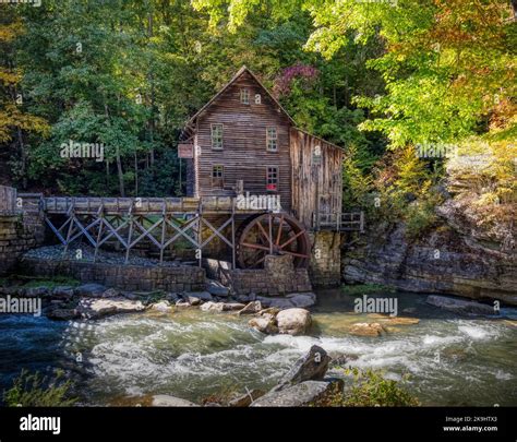 The Glade Creek Grist Mill In Babcock State Park In West Virginia USA