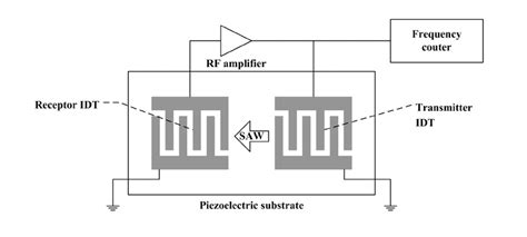 Configuration of surface acoustic wave sensor device. | Download ...