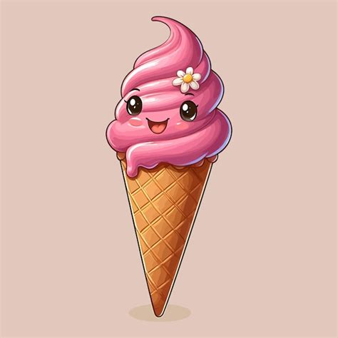 Ilustración vectorial del conjunto de dibujos animados de helados