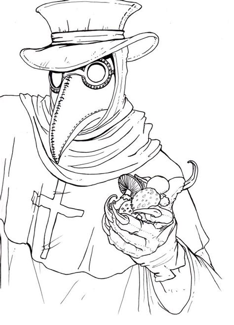 Plague Doctor Coloring Page Coloring Pages