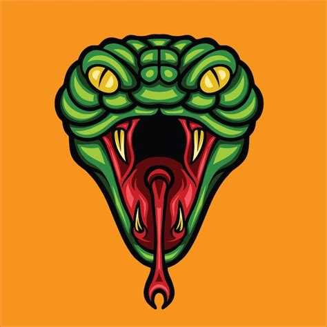 Premium Vector | Snake head logo illustration