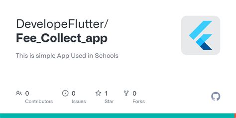 Github Developeflutterfeecollectapp This Is Simple App Used In