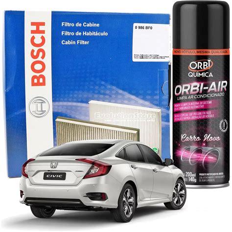 Filtro De Cabine Ar Condicionado Bosch Honda Civic G10 2016 Em Diante