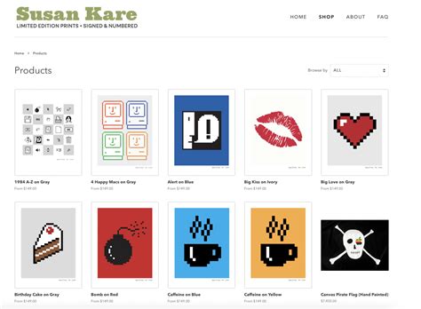 Apple Macintosh Icon Prints By Susan Kare: Apple Icon Designer