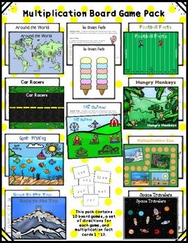 Multiplication Board Games Pack by BusyBeeinGradeThree | TpT