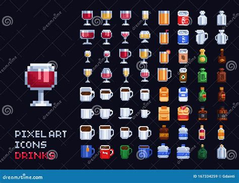 Pixel Alcohol Pattern Stock Image 86113621