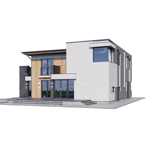 Modern house with floor plans 3D model | CGTrader