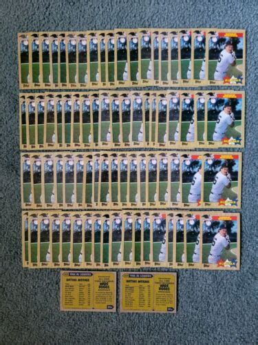 Topps All Star Wade Boggs Baseball Card Lot Of Approx Cards