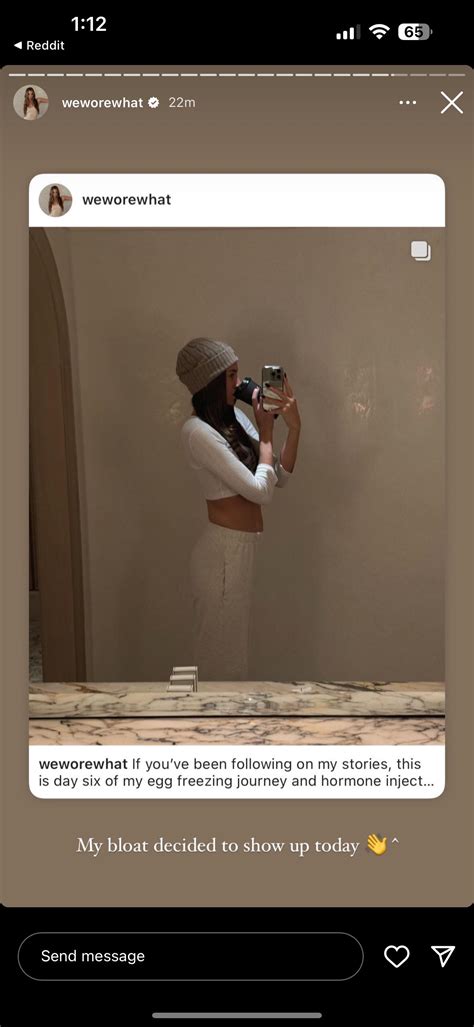 She is so brave sharing her bloating 🙏🏼 the level of transparency is