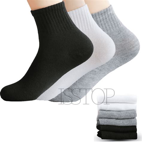 Lot 12 Pairs Mens Womens Anklequarter Crew Socks Sport Casual Cotton