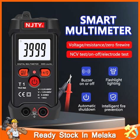 T Digital Smart Multimeter Lcd Display V Ac Dc Counts High