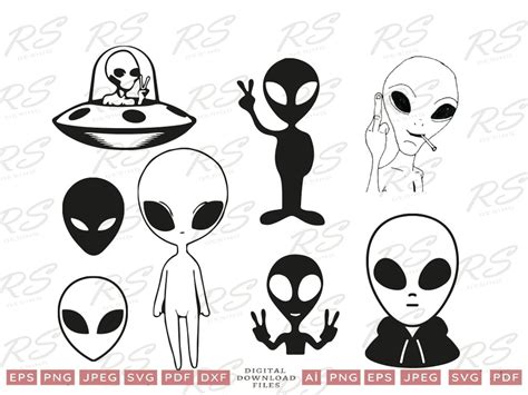 Alien Svg File Alien Svg Alien Svg Bundle Funny Alien Digital File