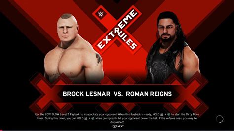 Roman Reigns VS Brock Lesnar WWE 2K20 Full Match YouTube