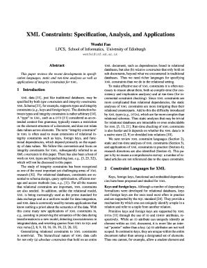 Fillable Online Homepages Inf Ed Ac Xml Constraints Specification