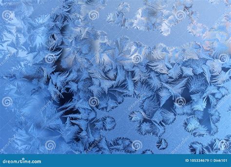 Frozen Glass Stock Image Image Of North Snowflakes 105334679