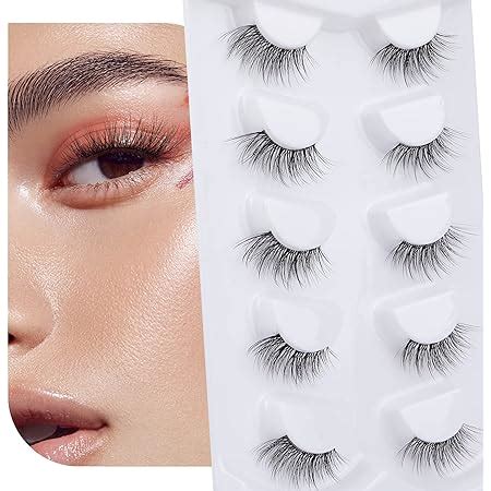 Amazon Half Lashes False Eyelashes Natural Look Wispy Lashes