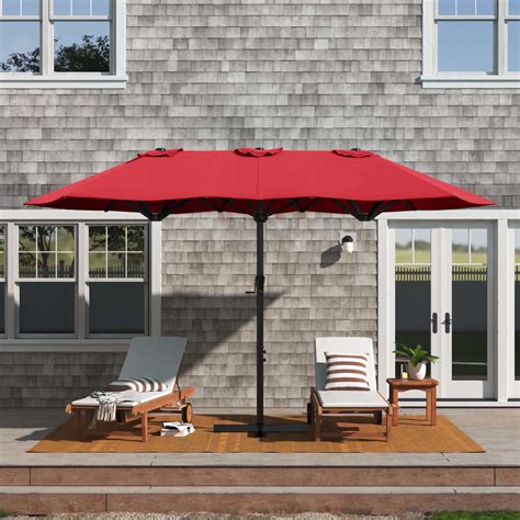 Sol Outdoor Hopkinton Rectangular Market Umbrella Reviews Wayfair